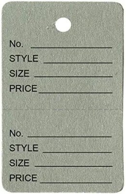 100 Qty Unstrung Colored Price Tags w/Perforated Stub