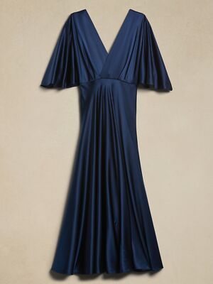 Banana Republic Aura Silk Maxi Dress Hyper Navy Sz 0 + Athleta Calm Cool  Item | eBay