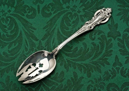 Grand Victorian by Wallace Sterling Silver Pierced Table Serving Spoon
