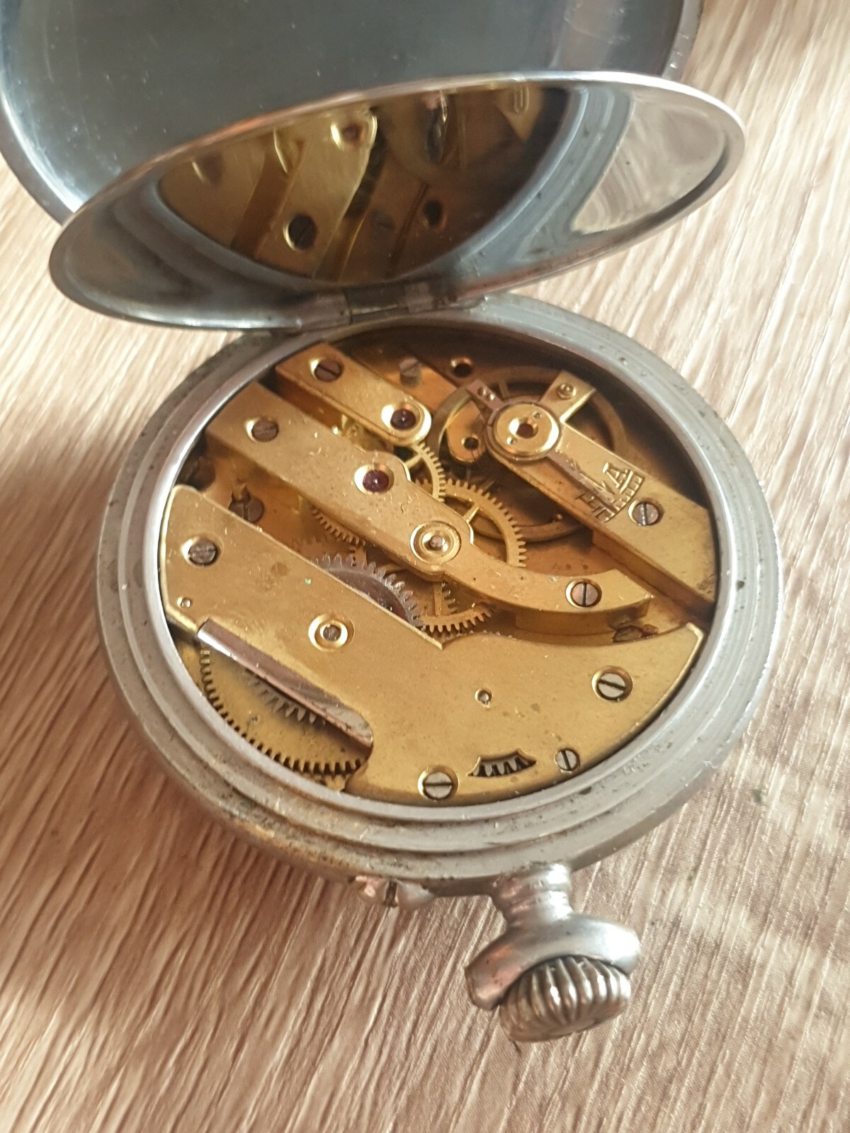 Montre Gousset Ancienne En Argentan – Pour Pièces, Balancier Cassé, Circa 1900-1909