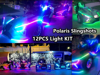 4FT 12x Lights Set Bluetooth Color Chasing LED Polaris Slingshots Strips Lights