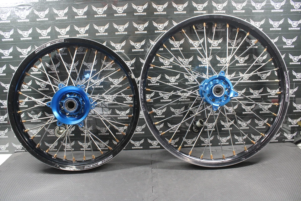 Kawasaki 09-17 2013 KX250F KX450F Moose juego de ruedas de carreras ruedas bujes billet 18" Foto 2 de 4