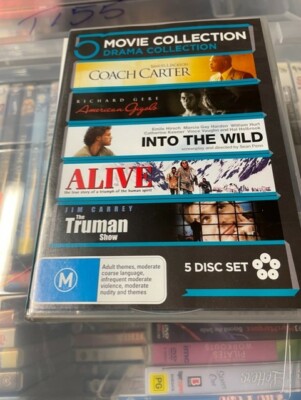 coach carter american gigalo into the wild alive the truman show 5 movie set 