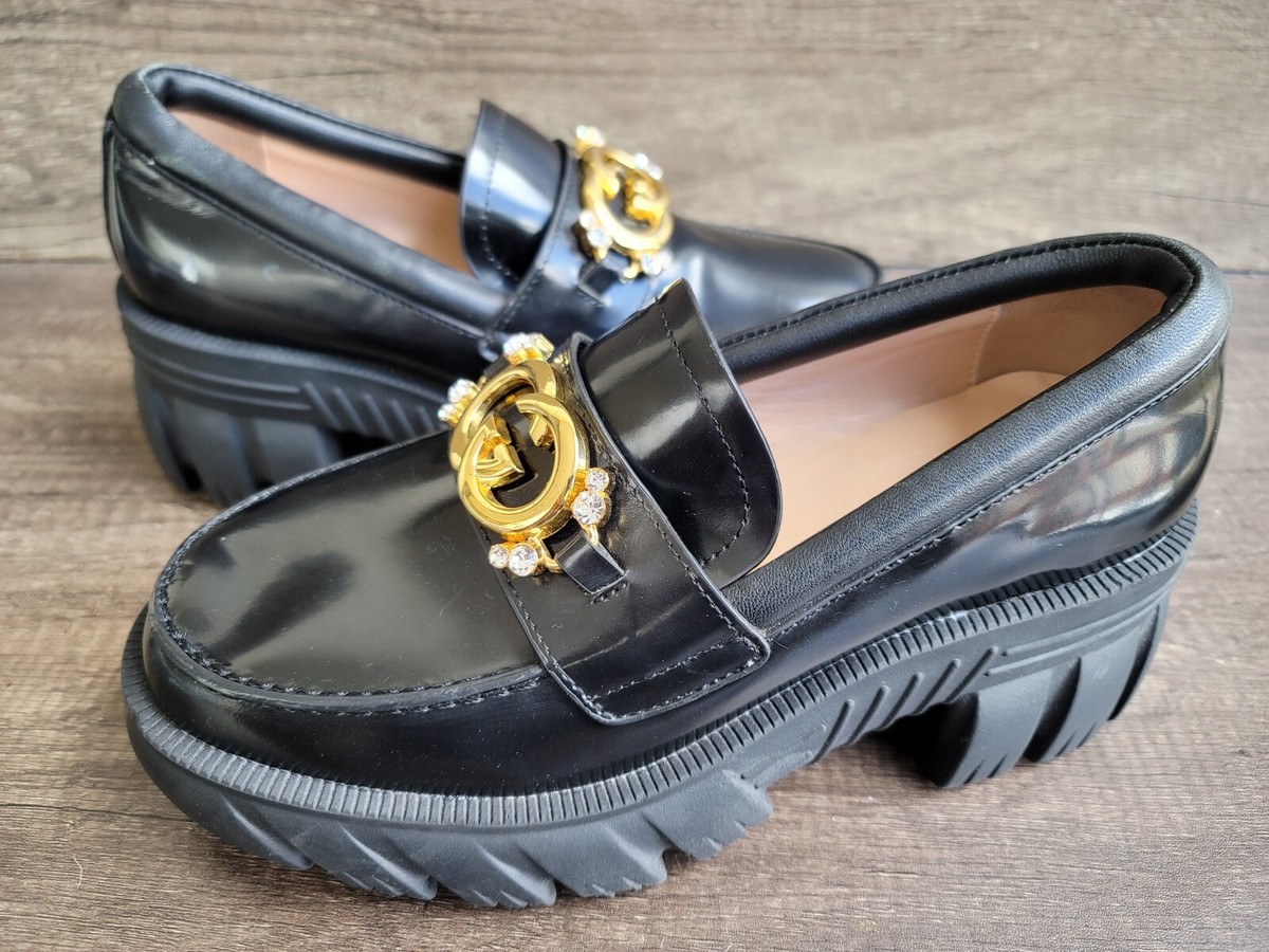 極美品❣️GUCCI モノグラム ハイヒール 38C 24.5㎝ 楽天市場】チャンキーヒール（ブランドグッチ）（レディース靴