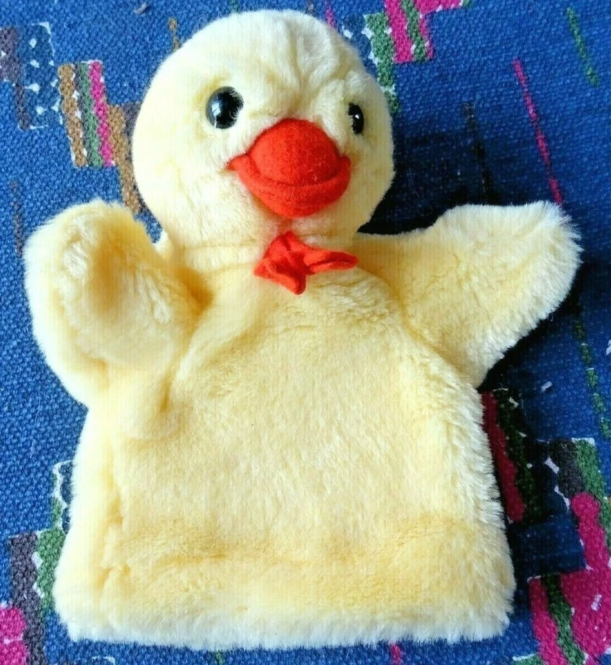 RP/ DOUDOU ANCIEN HISTOIRE D'OURS MARIONNETTE CANARD JAUNE ORANGE EXC ETAT - Photo 1/1