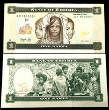 ERITREA 1 Nakfa Banknote World Paper Money UNC Currency