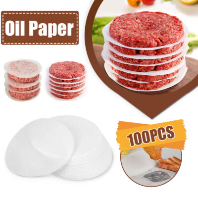 100X Non-Stick Burger Press Aluminum Hamburger Maker Patty Mold Oil Paper Tool
