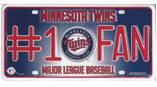 minnesota twins #1 fan license plate made in usa