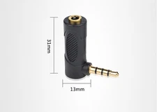 3.5mm 1/8" TRRS 4-Pole Audio Adapter Converter Right Angle Male to Female 547