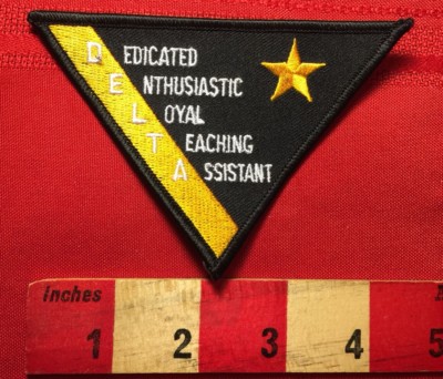 DELTA ACRONYM PATCH Dedicated Enthusiastic Loyal Teaching Assistant S00W