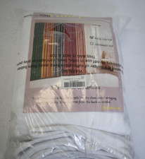 Timeper 120" x 52" White Velvet Curtains Thick Curtain Panels 2 Pack Backtab