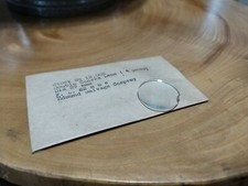 Vintage double convex lens 27 mm focal length 62 mm.  Edmund Salvage 