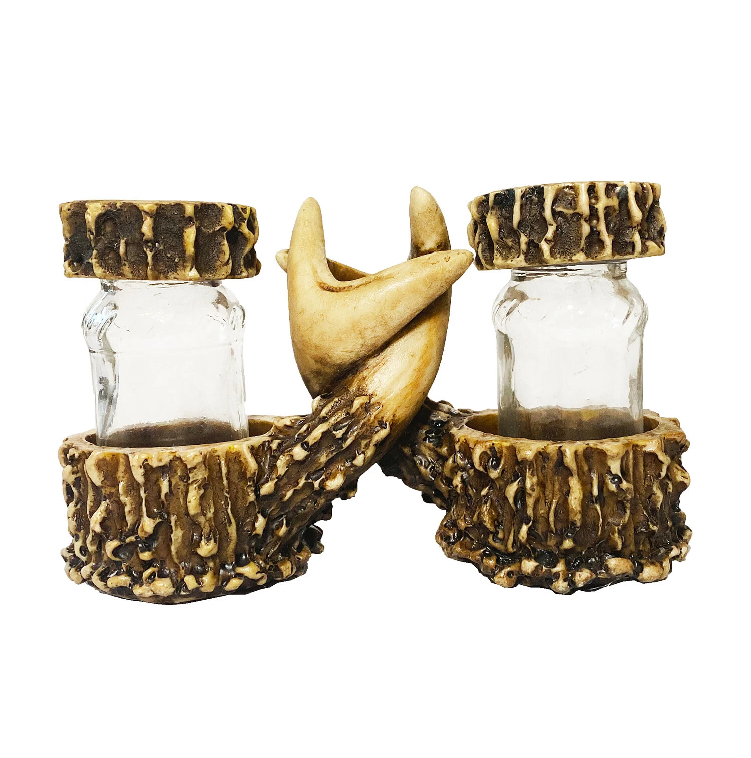 Deer Antler Salt & Pepper Shaker Set - Hunter, Rustic, Country, Cabin