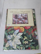 Vtge Avon Home Fabric Christmas Potpourri Oblong 60x84" Tablecloth NIP USA Made