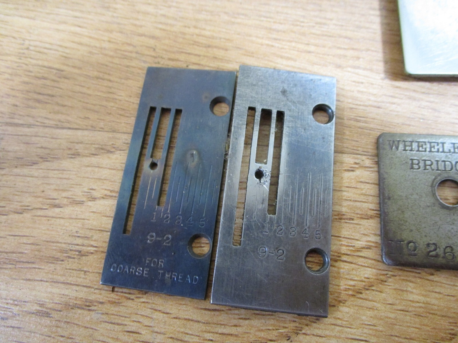 Wheeler & Wilson D9 Sewing Machine Slide Needle ID plate eBay