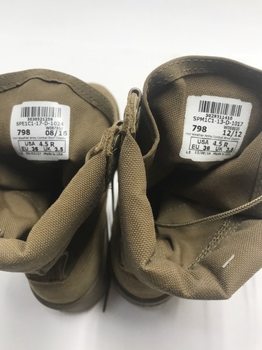 US Army Hot Weather Combat Boot, Size 4.5R Vibram Tan - Picture 5 of 6