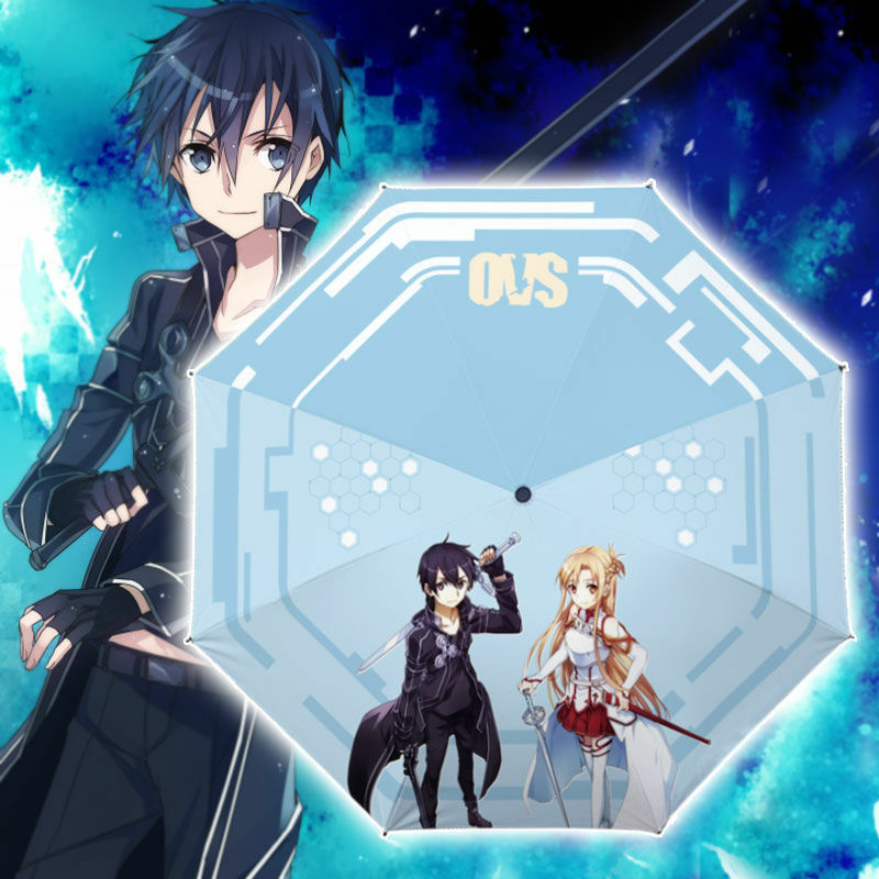Paraguas Automático Protector Solar Anime Sword Art Online Cosplay Plegable Lluvia Sunny