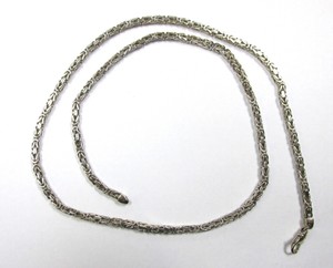 Real 10K White Gold Turkish Rope Chain 3.70mm Fancy Link Necklace 28