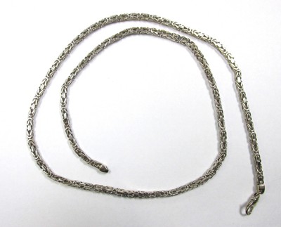 Real 10K White Gold Turkish Rope Chain 3.70mm Fancy Link Necklace 28 
