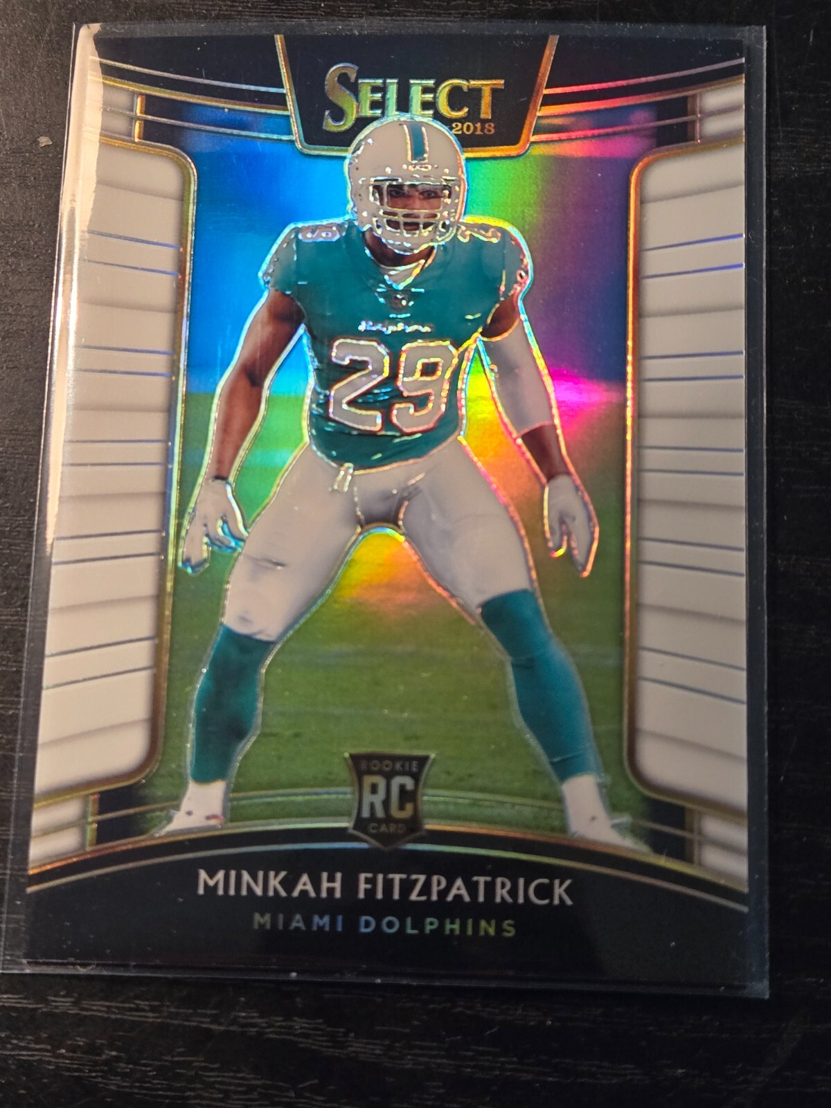2018 Panini Select Minkah Fitzpatrick White Prizm RC Concourse #D /75 #51 Rookie