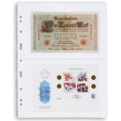 Leuchtturm GRANDE5/4S Kunststoffhüllen - 5 Stück, Format 50x56 Mm, Für Sammelkarten