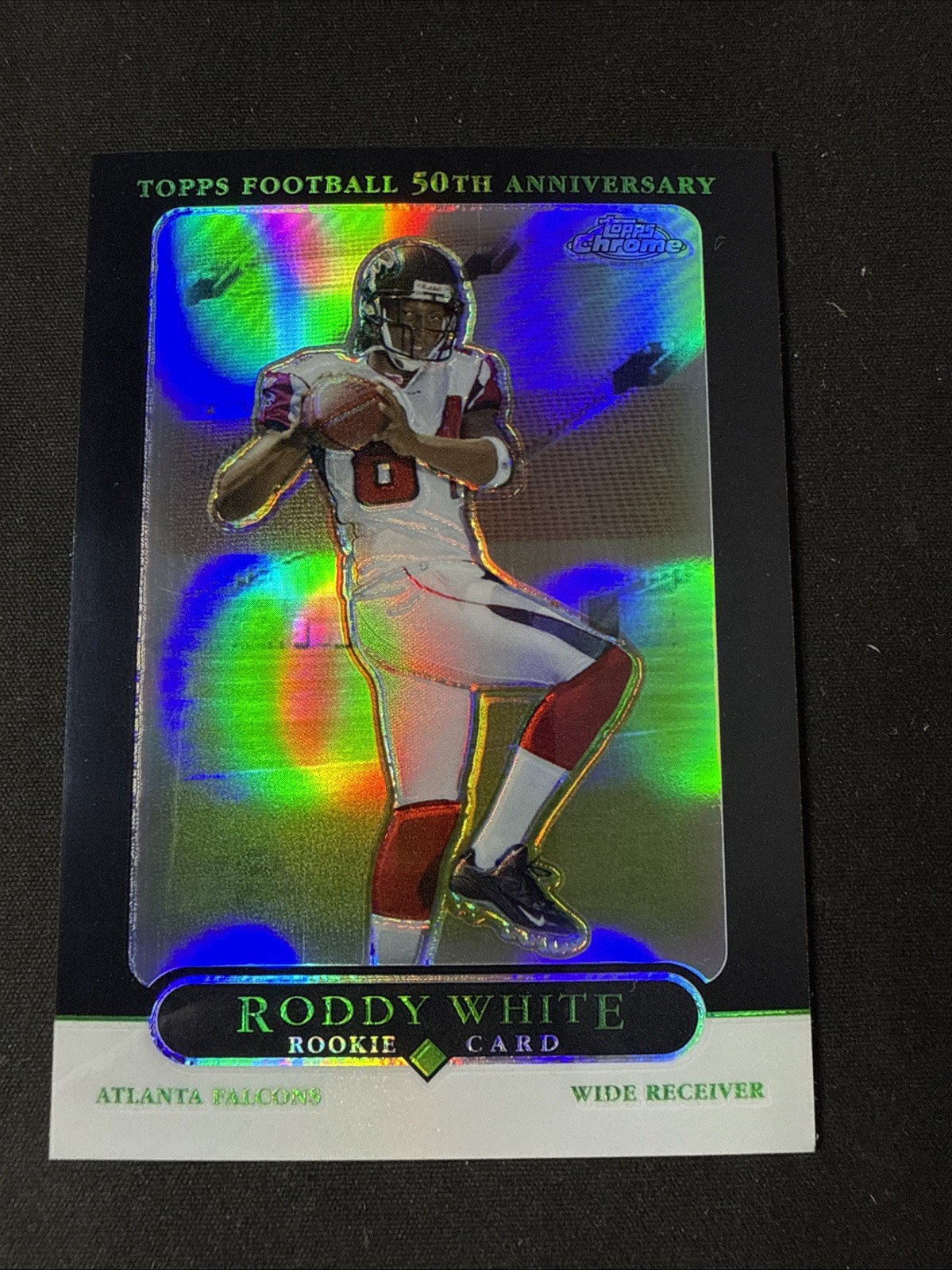 2005 Topps Chrome Roddy White  #196 Black Refractor /100 Falcons RC RARE
