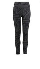 Image of Adidas AEROREADY Allover Print Optime 7/8 Leggings (Black) Y 11-12 Age NEW