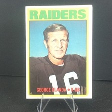 1972 Topps George Blanda #235 Oakland Raiders NFL Football Card Vintage