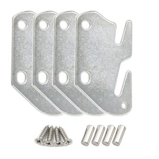 Wood Bed Plates Wood Bed Rail Hook Plates for Bed Frame Bracket Headboard Foo...