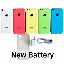 Apple iPhone 5C Unlocked 8/16/32GB BLUE/PINK/ YELLOW - New Battery Test Gift