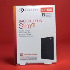 Seagate STHN2000400 Backup Plus Slim USB 3.0 2TB External Hard Drive - Black