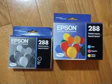 2025-26 Genuine Set Epson 288 Ink Black Color Expression XP-330 340 430 440 NEW