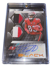 2025 BLACK FOOTBALL ROOKIE DUAL PATCHES AUTO #08/50 BUCCANEERS Tez Johnson