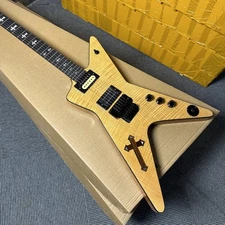 Natural Dimebag Darrell Custom Electric Guitar Black Hardware 2H Open Pickup