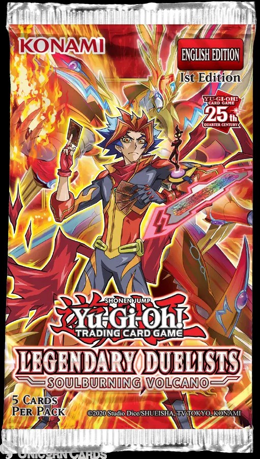 YuGiOh! Legendary Duelists: Soulburning Volcano 1st Edition Booster Pack x1