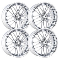 Set-4 Pinnacle P214 22x9 5x4.55x114.3 Silver Machine 35mm Wheels Rims 22 Inch