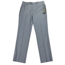 Michael Kors Mens Malone Classic Fit Stretch Suit Pants Light Blue 32x32