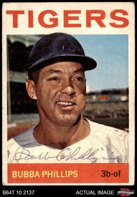 1964 Topps #143 Bubba Phillips Tigers AUTO Signed