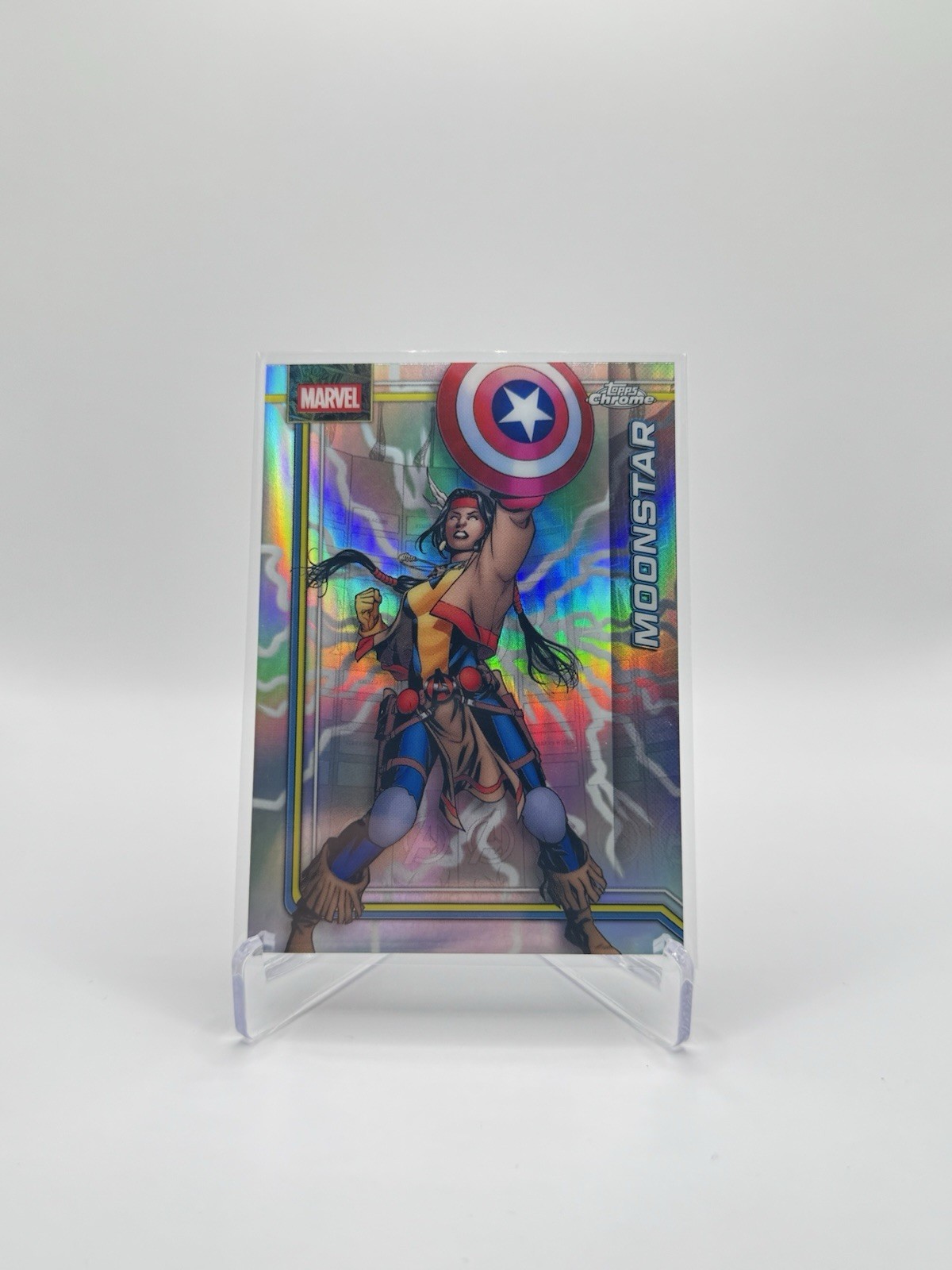 Topps Chrome Marvel 2026 Moonstar #082 Lightning Refractor