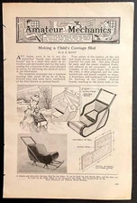 “Making a Child’s Carriage Sled” 1923 HowTo Build PLANS fits a Flexible Flyer