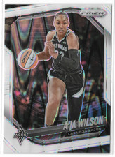2025 Panini Prizm WNBA White Seismic #76 A'Ja Wilson Las Vegas Aces