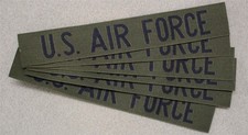 Lot of 6 - Cloth Name Tape, Pocket Title "U.S. Air Force" - subdued, woven