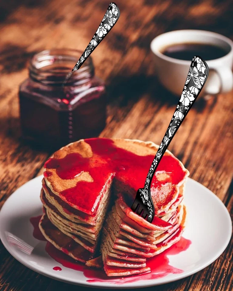 Stylish Stainless Steel Flatware Set for 8 with Steak Knives - Rust Resistant - Image 4 of 4