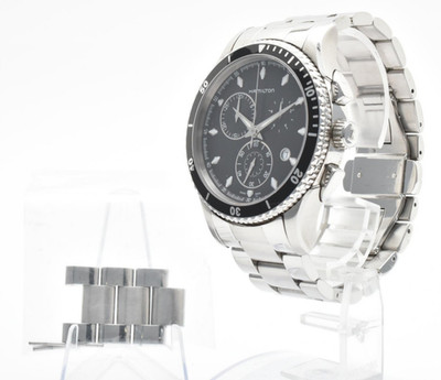 Hamilton Jazzmaster Seaview H375120 Chronograph Qz Men's Watch [NEAR MINT]