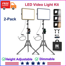2Pk LED Video Light Kit, NiceVeedi Studio Light, 2800-6500K Dimmable Photography