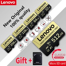 Lenovo High Speed Micro SD Memory Card Class 10 TF Card 256GB 128GB Gift PC