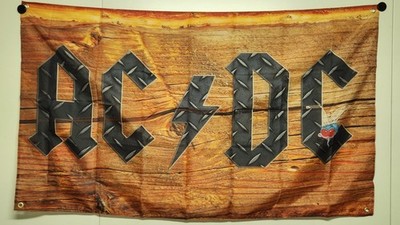 Quality AC/DC Flag 150 x 90cm Banner for the Man Cave logo band HELLS BELLS