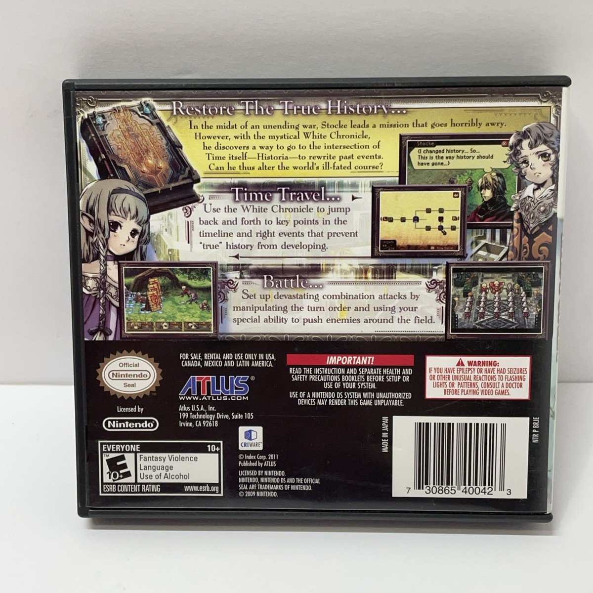 Radiant Historia Nintendo DS NDS (CIB, Complete in Box