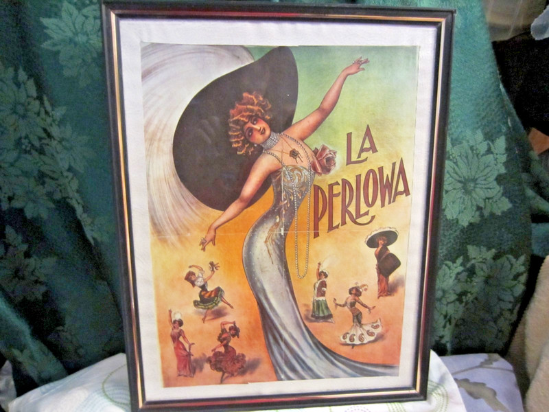 VTG/COLLECTIABLE/LA PERLOWA PRINT/THEATER POSTER-FRAMED/11 BY 14