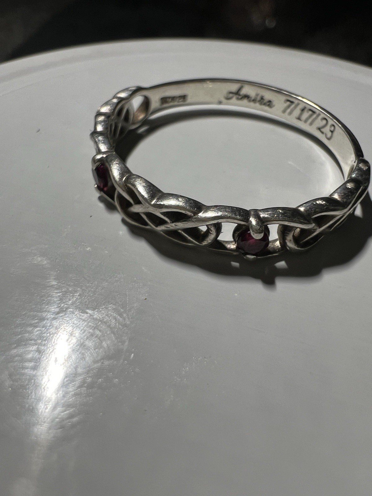 Silver Ruby Ring - image 4